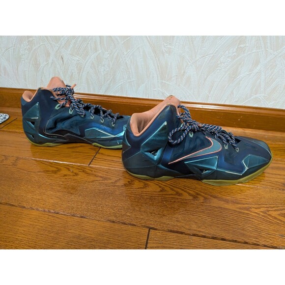 2013 Nike Lebron 11 XI Akron Vs Miami Men’s Basketball Shoes 616175-400 SZ 13 - Picture 3 of 9